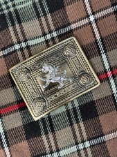 Scottish Chrome Lion Rampant Badge kilt Belt Buckle Antique Finish belt Buckle