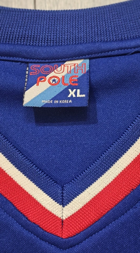 Vintage 90s Y2K Southpole 21 Pullover Baseball Jersey Blue Red Logo Mens Size XL - Image 3 of 4