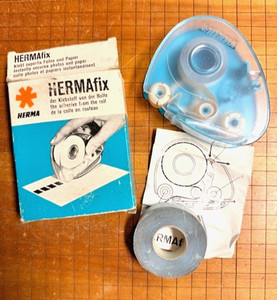 Used Herma Hermafix 1050 Tape Dispenser With 1 New Refill