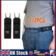 Tactical Metal Hook Elastic Belt Unisex Buckle,Less Invisible Waist Belt Closure