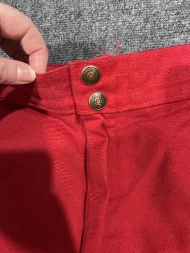 Women’s Vintage 70s 80s High Waisted Wide Leg Trousers Red Retro Disco - Picture 2 of 10