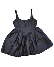 NASTY GAL black corset mini dress size 8 lace up back skater gothic party dress