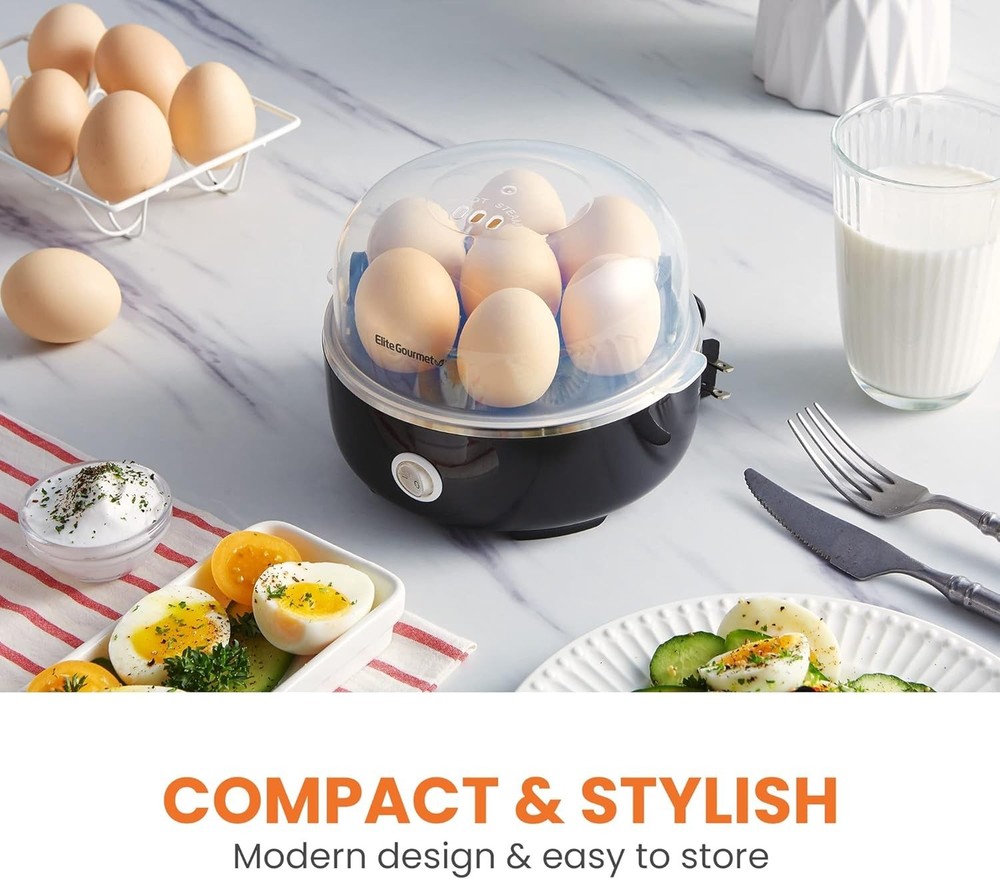 Easy Egg Cooker Electric 7-Egg Capacity, Soft, Medium, Hard Boiled Egg Cooker