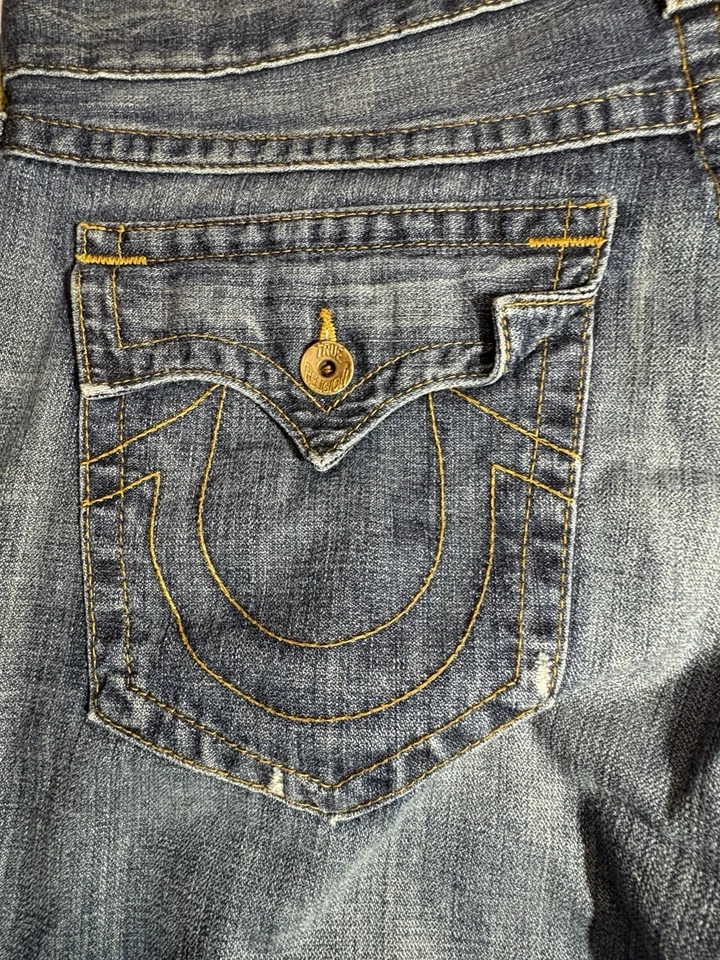 True Religion Men's Jeans Ricky Size 40x30 Kodak Black Icon Cut Denim Pants Y2k - Image 4 of 4