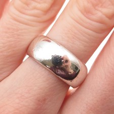 925 Sterling Silver Vintage Classic Wedding Band Ring Size 6.5