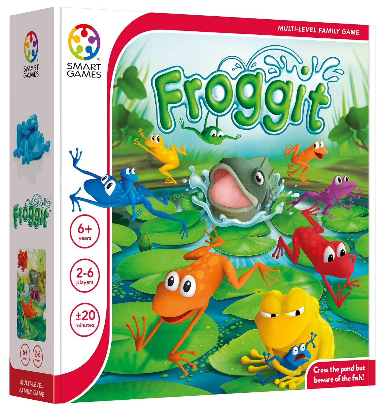 Smart games - Froggit, Multi-Level Family Board Game, 2-6 Players, 6+ Years