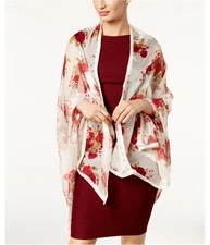 Cejon Accessories Womens Holiday Romance Scarf, ivory, One Size