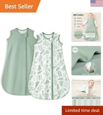 Comfortable 2-Pack Baby Wearable Blanket - Organic Cotton, 1.0 TOG, 6-12