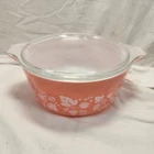 Vintage PYREX Pink Gooseberry Casserole Dish 475-B 2 1/2 Qt with LID