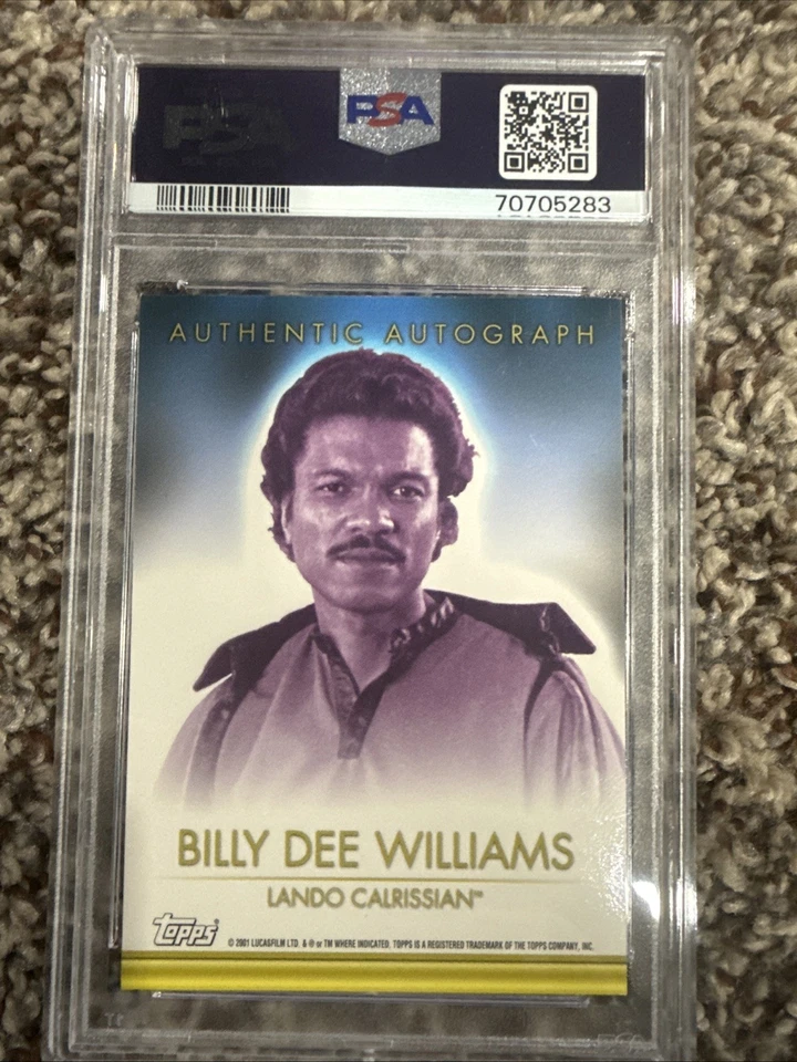 2001 Topps Star Wars Evolution Billy Dee Williams  Autograph Card PSA Authentic - Image 2 of 2