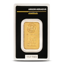 1 oz Argor Heraeus Kinebar Gold Bar (New w/ Assay) 5394.48 per troy oz