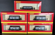 Hornby - OO Gauge - LMS 7 Plank Loco Coal Wagons x 4 & Engineers 3 Plank  Wagon