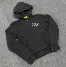 Hysteric Glamour Men s Black Full Zip Hooded Hoodie Pockets Graphic S