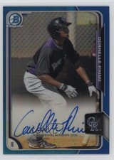 2015 Bowman Chrome Prospects Blue Refractor 52/150 Correlle Prime Auto 0t2