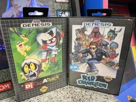 Sega Genesis Lot of 2: Decap Attack + Kid Chameleon CIB Complete & Tested