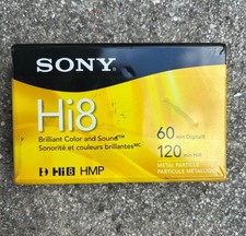 Sony 120 Minute Hi8 Tape Cassette - Metal Particle, HMP, Sealed