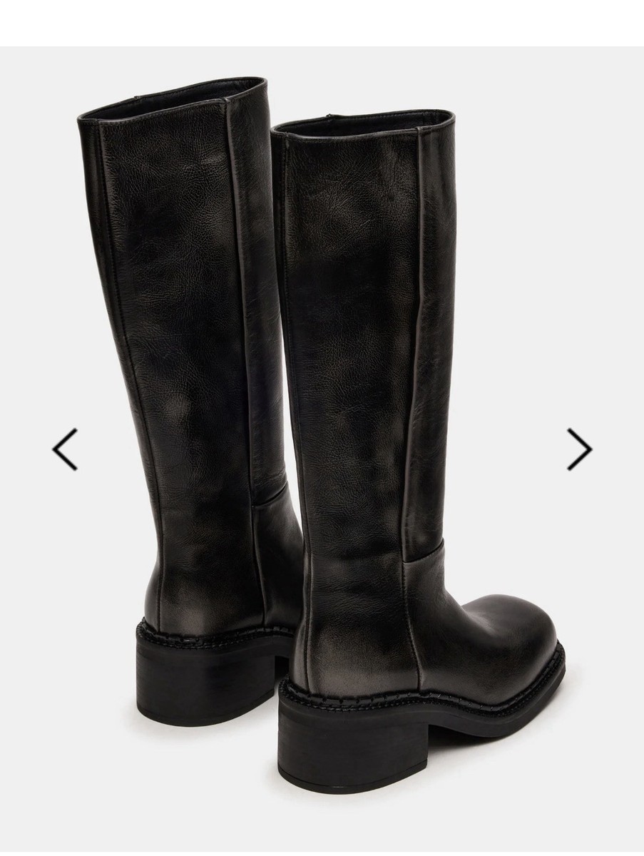 DAVOS BLACK DISTRESSED Boot By Steven Madden | eBay