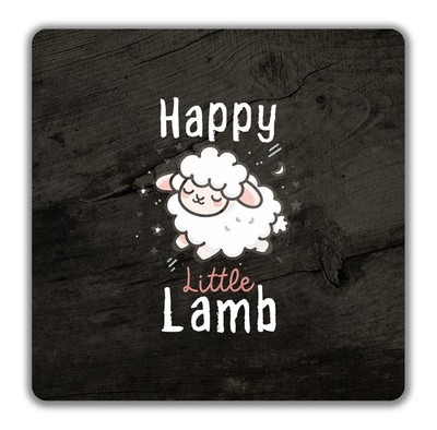 Happy Little Lamb Niedliches Schaf 2er Pack Getränke Untersetzer 9 x 9 cm