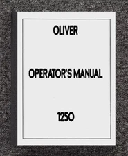 1250 Tractor Operator's Maintenance Manual Fits Oliver Gas & Diesel Model P56