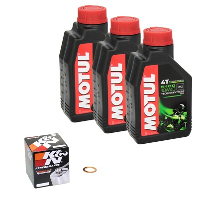 Yamaha Kodiak 400, Bj. 03-05 MOTUL 5100 Öl + K&N CHROM Ölfilter