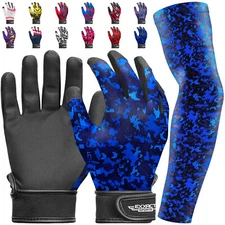 Exxact Sports Kids Baseball Batting Gloves with Arm Sleeve for Boys & Girls