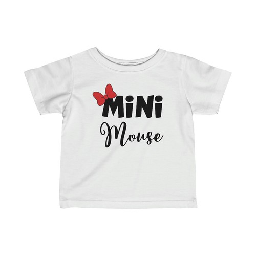 Mini Mouse girl T shirt Minnie Infant Fine Jersey Tee Disney Girl size 6m to 24m - Picture 2 of 7