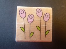 Flowers - Flower Garden - Rubber Stamp - Wood Mounted - NEW