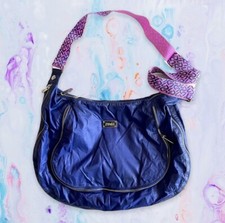 ZUMBA FITNESS PEEK-A-BOO CROSSBODY BAG BLUE PRINT SHOULDER BAG PURSE HANDBAG