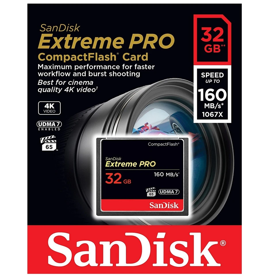 Sandisk Compact Flash Extreme & Extreme Pro Memory Cards for Canon DSLR Cameras - Image 3 of 4