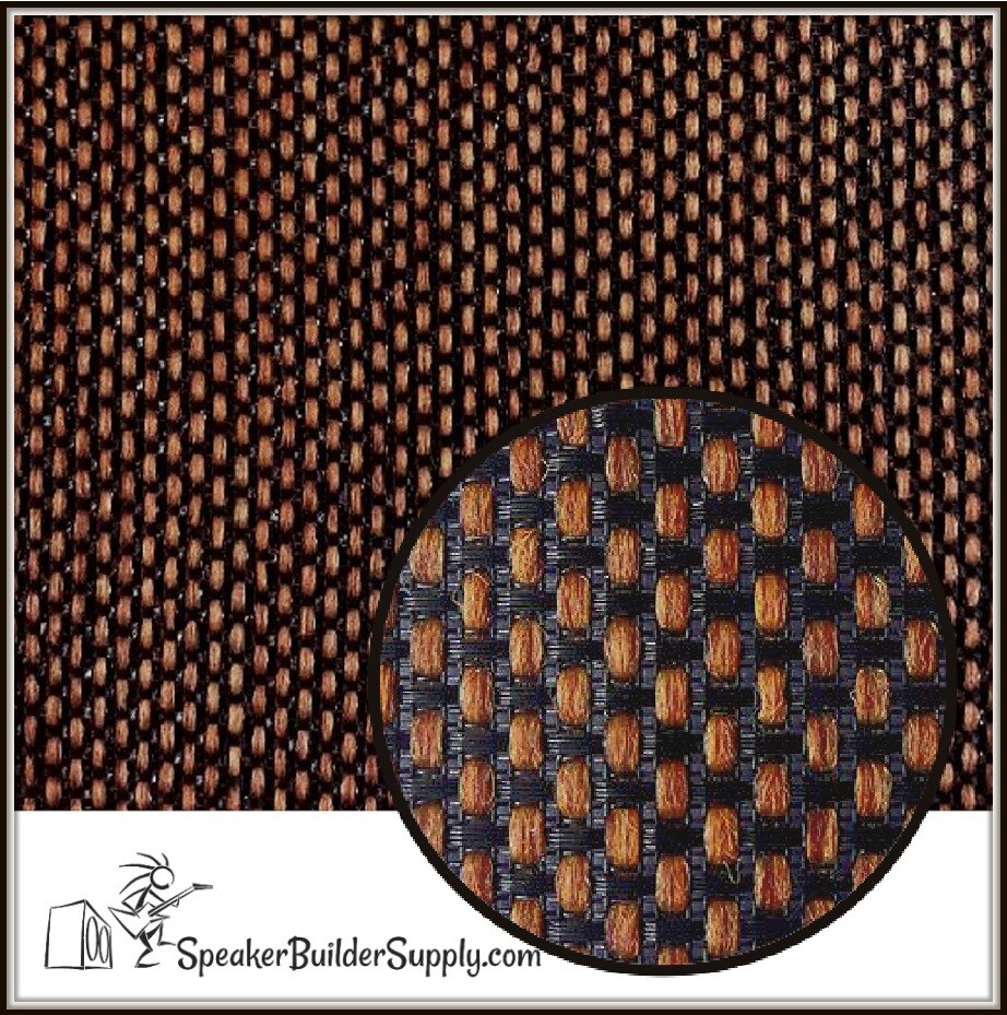 Brown and black Matrix guitar amp or speaker grill cloth 32"x32