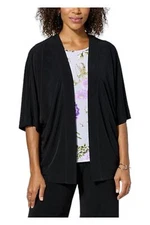 IMAN Global Chic Runway Dolman Sleeve Knit Cardigan Black
