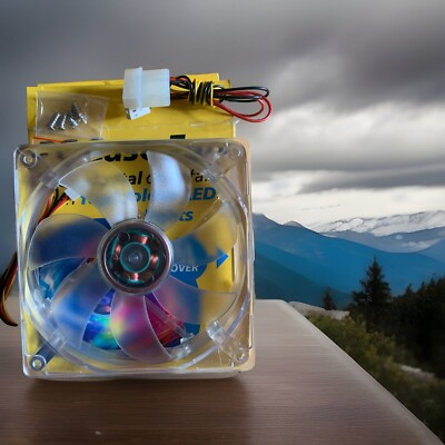 Akasa P12 PWM PST A-RGB 120mm PC Gehäuse Lüfter,Kühler - Case Fan 4 LED Lights