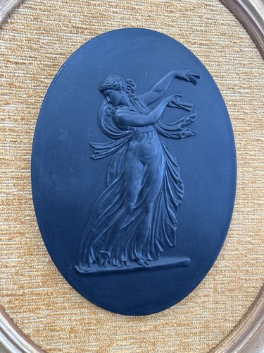 Wedgwood Black Basalt Dancing Hours Plaque - Picture 4 of 5