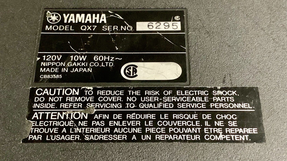 Vintage Yamaha QX-7 Digital Sequence Recorder MIDI Sequencer Made
