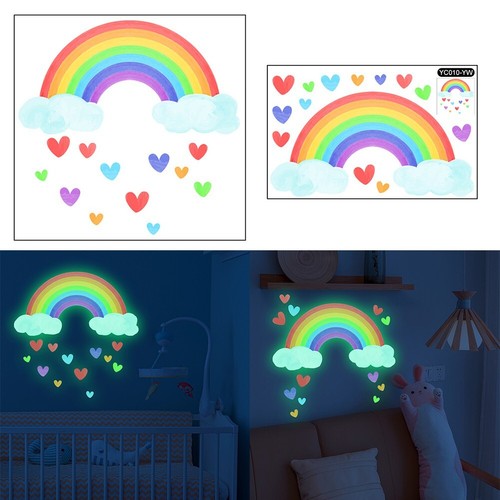 Vibrant Name Wall Decal with Rainbow Design for Girls Kids Bedroom