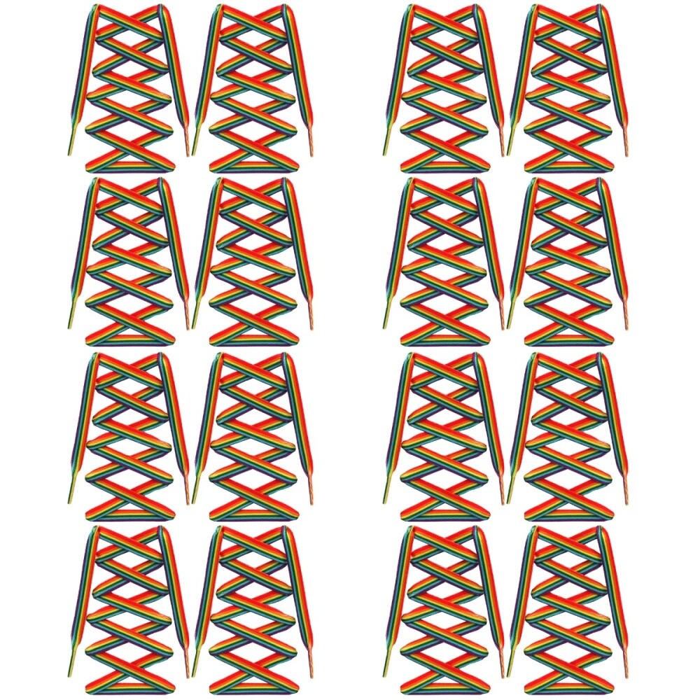 APL 4 Pezzi Lacci Arcobaleno Miss Man Scarpa Colorata per Sneakers Colorata Piatta