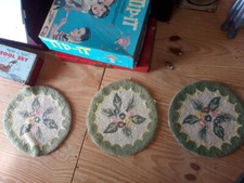 Primitive Hand Hooked Rugs 3/$75