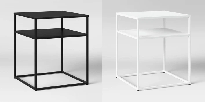 Glasgow metal hotsell end table black