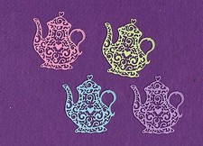 TEAPOT  3 die cuts scrapbook cards