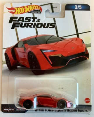 NEW Hot Wheels Premium Fast & Furious W MOTORS LYKAN HYPERSPORT 1:64 Diecast 3/5