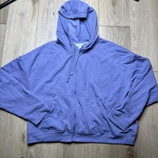 Danskin Women’s Full Zip Crop Jacket Purple XXL Super Soft Preowned