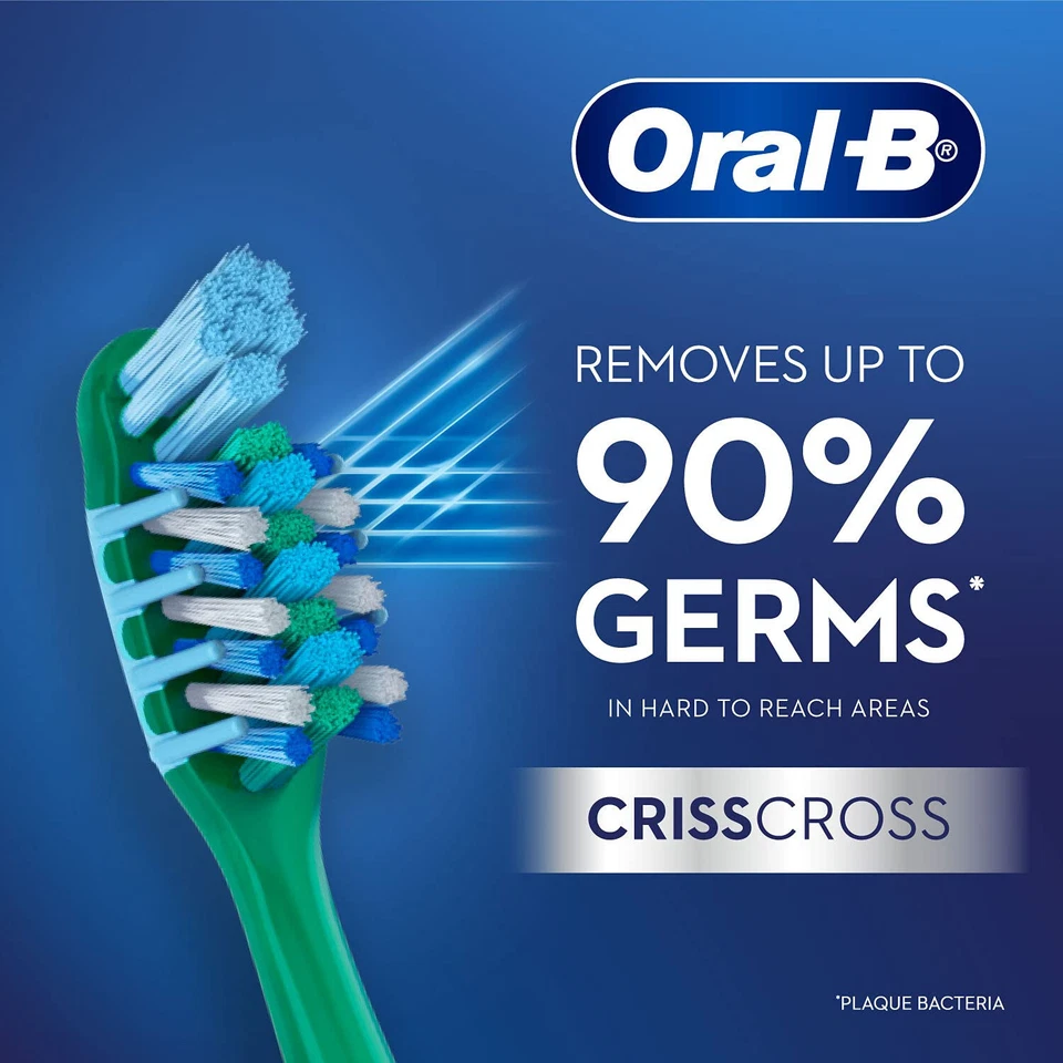 Oral B Criss Cross - Familienpackung mit 4 Zahnbürsten für Erwachsene manuell... - Bild 4 von 4