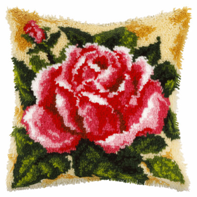 Orchidea Latch Hook Kit: Cushion: Large: Rose