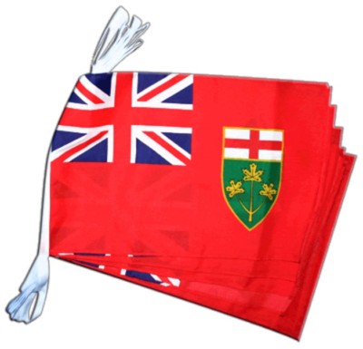 Fahnenkette Flaggenkette Girlande Kanada Ontario Fahnen Flaggen 30x45cm