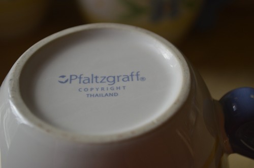 Set Four (4) Pfaltzgraff Coffee Cup MUGS Summer Breeze 4-3/8", 16oz. EUC! - Picture 6 of 6
