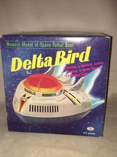 1970s VINTAGE BATTERY OPERATED DELTA BIRD SPACESHIP ORIGINAL BOX WORKS NOS