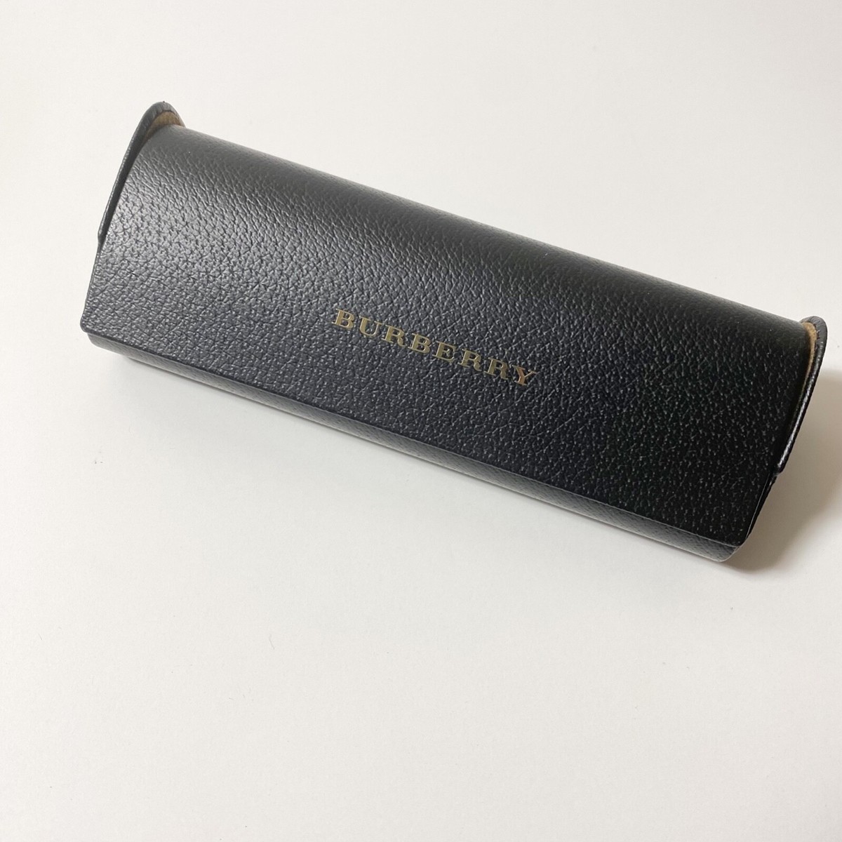 Burberry Eye Glasses Hard Case Black Magnetic Closure Lined 