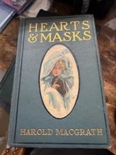 Hearts & Masks Harold MacGrath 1905 decorative book display vintage hardback