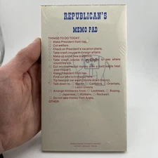 Vtg NOS Political Joke Novelty Note Pad Republicans Note Pad USA Made Elephant