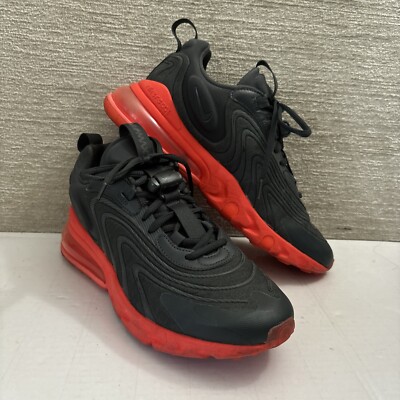 Nike Air Max 270 React ENG Dark Smoke Gray Crimson Men's 9 CZ1759-002 EUC